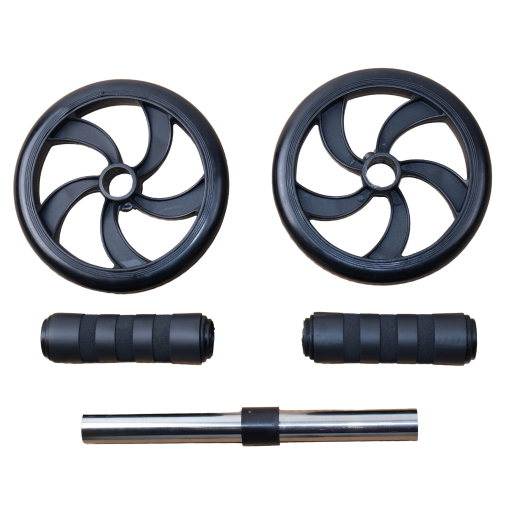 2 Stk. Mavehjul PRO - Ab Wheel med skridsikre greb - NORDIC POWER - Super Deal