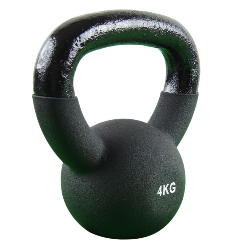 Kettlebell 4 Kg. Støbejern og Neopren - NORDIC POWER