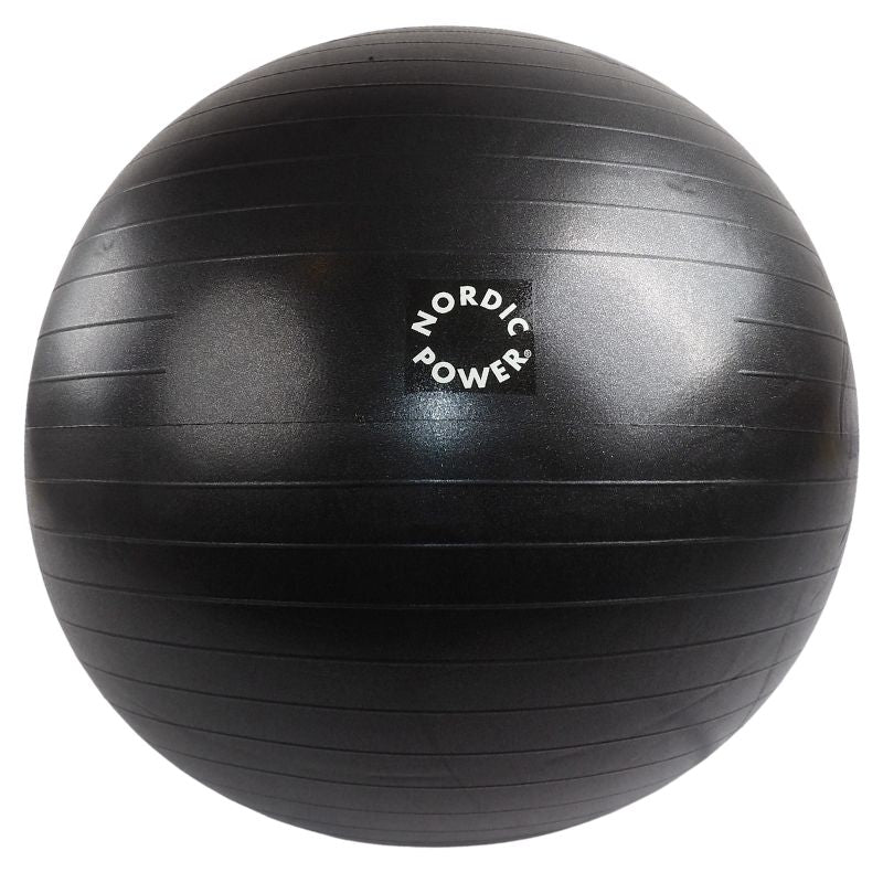 Træningsbold 65 cm, Sort - NORDIC POWER