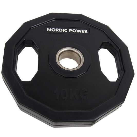 Vægtskive 10 Kg. PRO, 12 Kantet - NORDIC POWER - 1 Stk - Ø50 mm.