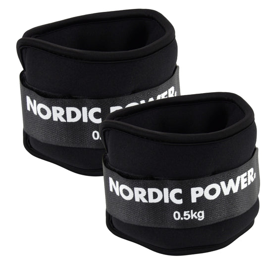 Håndledsvægte - Ankelvægte 0,5 Kg. I Sorte Fra NORDIC POWER - Maxis.dk