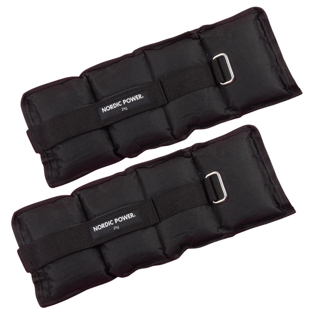 Ankelvægte 2 Kg. I sæt, Sort Oxford, 2 Stk - NORDIC POWER