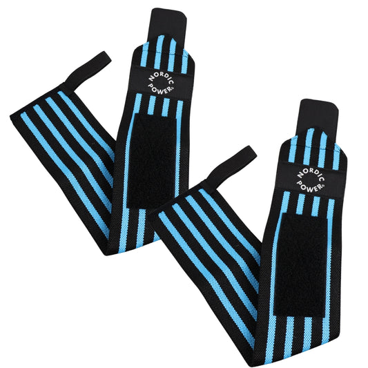 2 Stk. Håndledsstøtte, Wrist Wrap Blå - NORDIC POWER