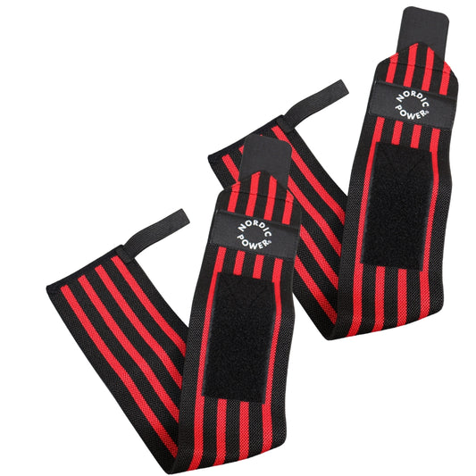 2 Stk. Håndledsstøtte, Wrist Wrap Røde - NORDIC POWER