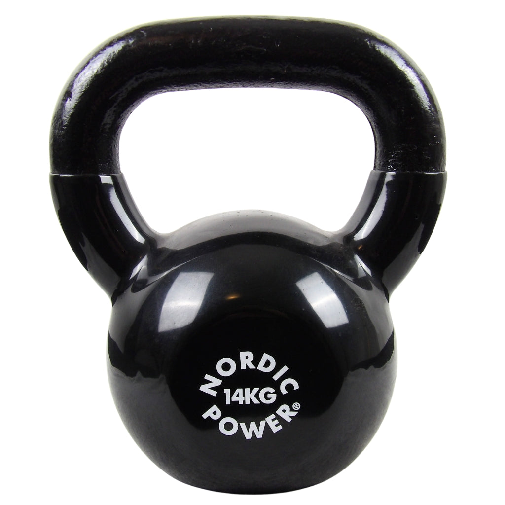 Kettlebell 14 kg. Støbejern og Vinyl - NORDIC POWER - DEMO