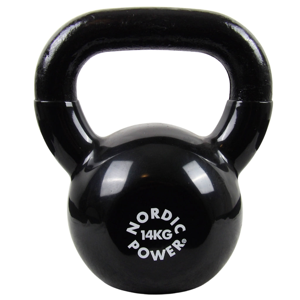 Kettlebell 14 kg. Støbejern og Vinyl - NORDIC POWER