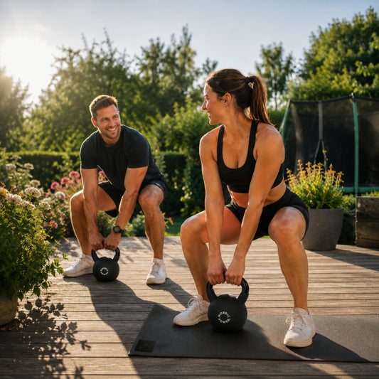 Kettlebell 10 Kg. Støbejern og Neopren - NORDIC POWER