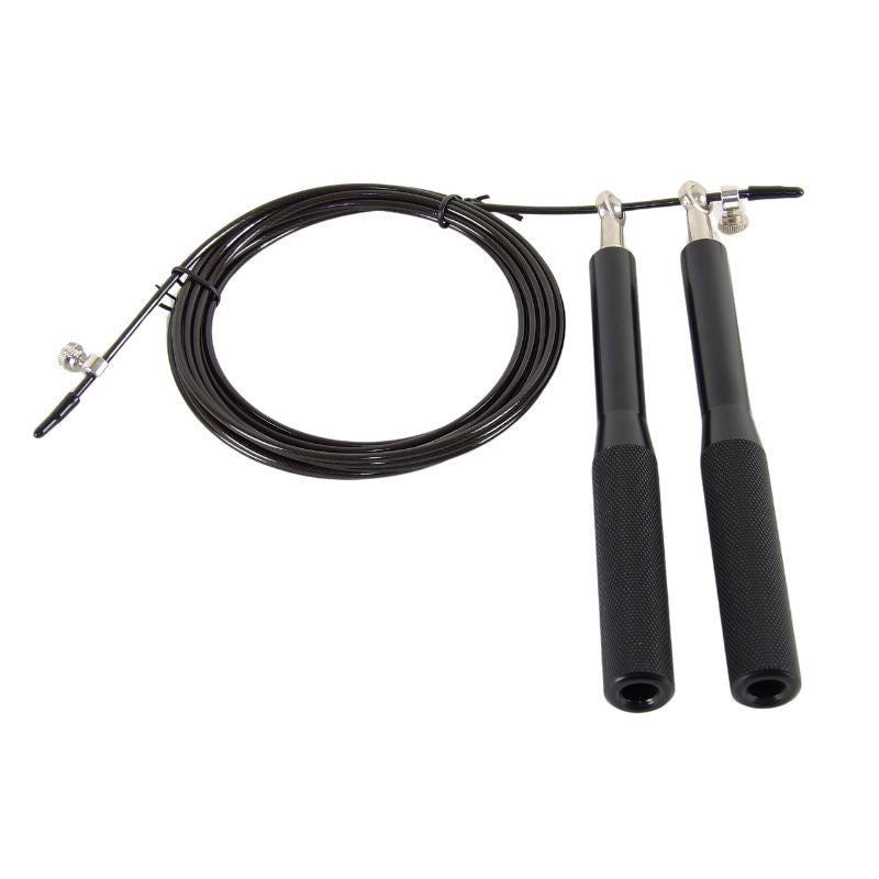 2 Stk. Speedrope Pro Sort Aluminium Greb - Tilbud