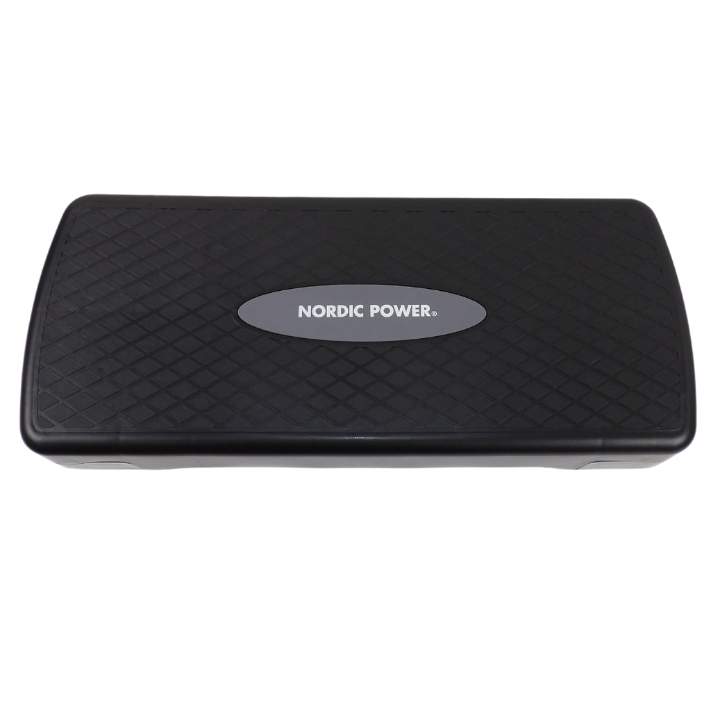 Stepbænk Justerbar 68 cm, Sort og Grå - NORDIC POWER