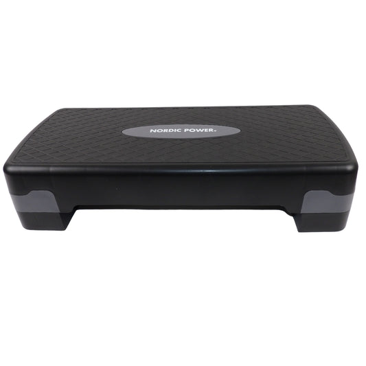 Stepbænk Justerbar 68 cm, Sort og Grå - NORDIC POWER