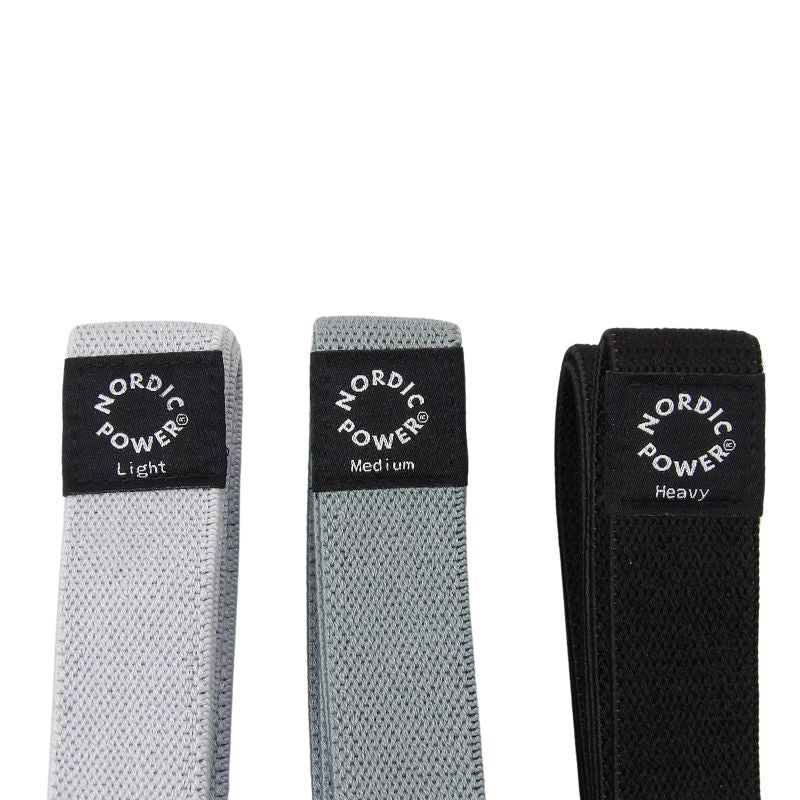 Strength Band 3 pk. Sort, Grå, Lysegrå - NORDIC POWER