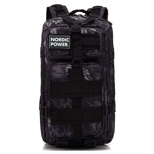 Tactical Gym Backpack 25 Liter, Python Black  - NORDIC POWER