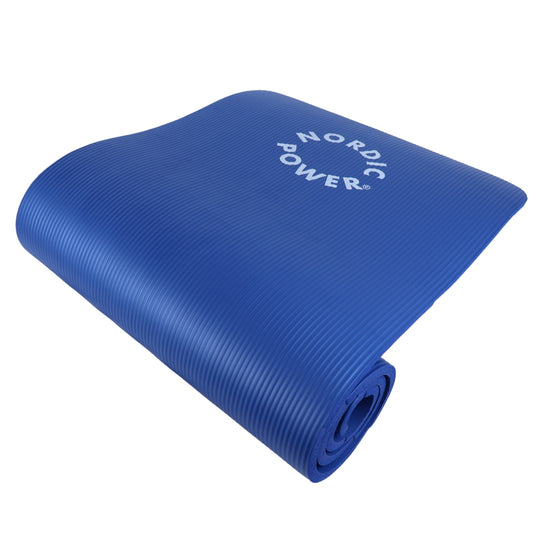 Træningsmåtte Blå 1.5 cm Tyk - NORDIC POWER - TILBUD