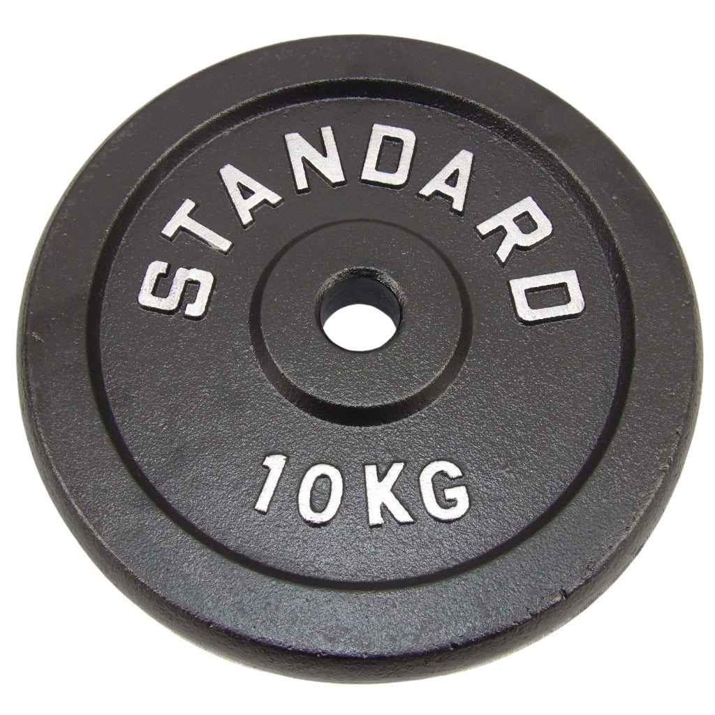 Vægtskive 10 kg, Sort Metal, Ø30 mm - NORDIC POWER