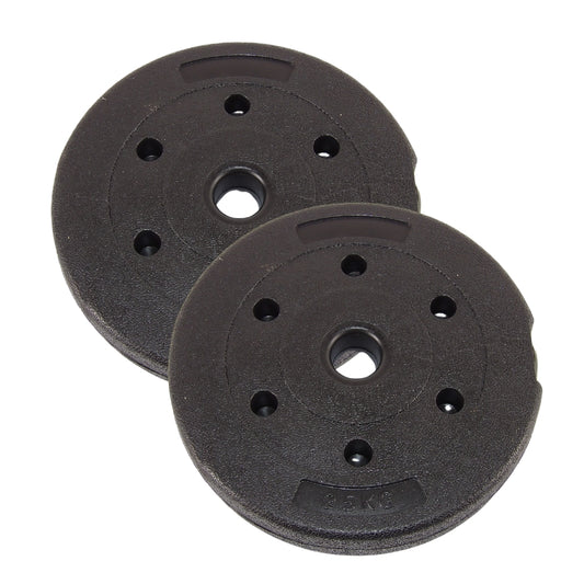 Vægtskiver 2,5 kg. I sæt, Ø25 mm. (2 stk) - Outlet