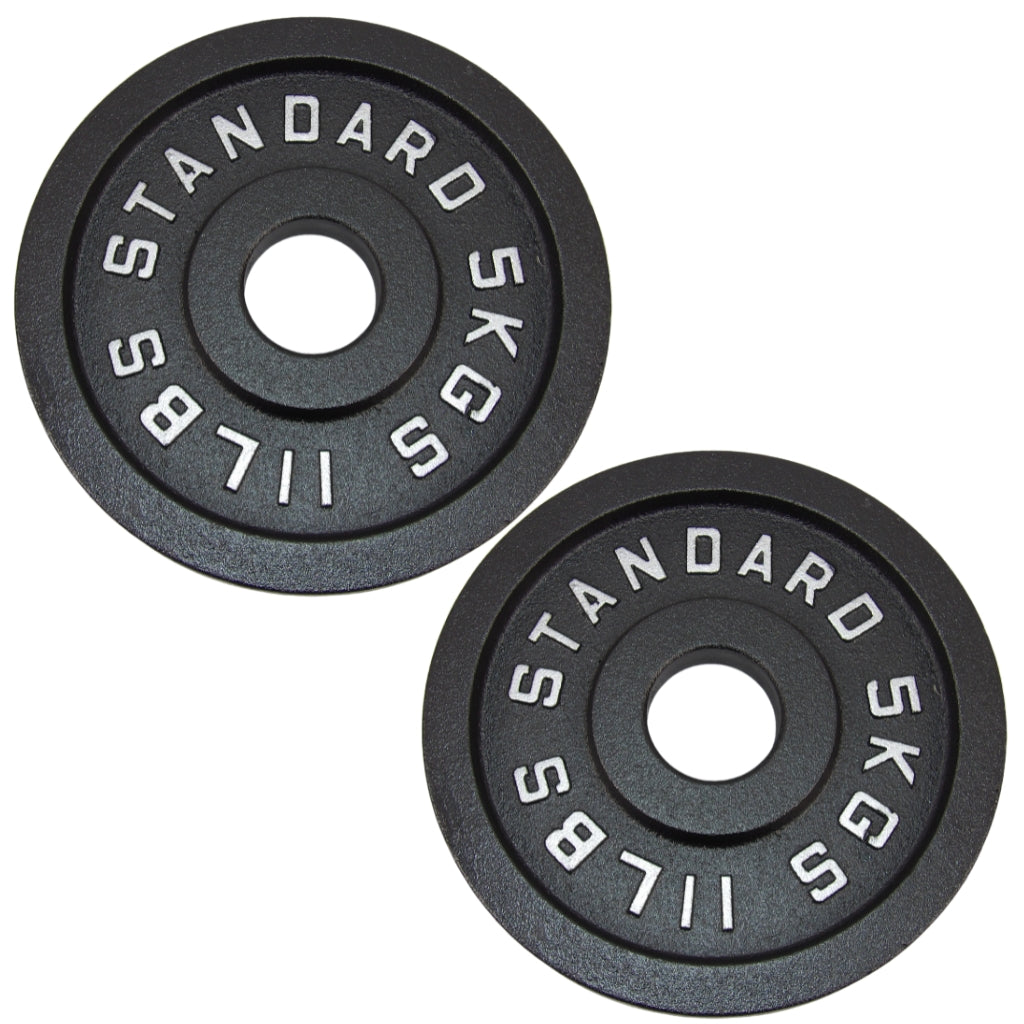 Vægtskive 5 Kg. Sort Metal, Ø50 mm - NORDIC POWER