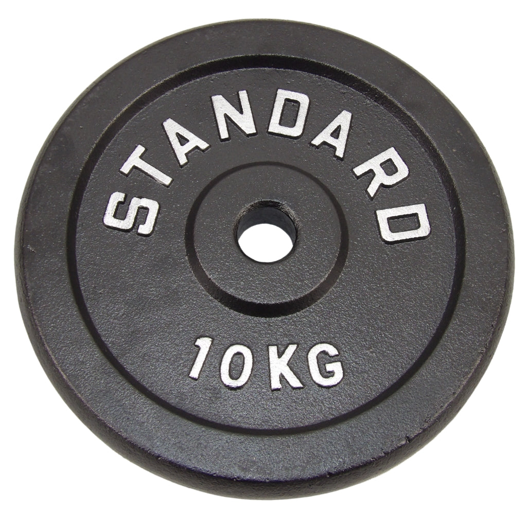 Vægtskive 10 kg, Sort Metal, Ø30 mm - NORDIC POWER