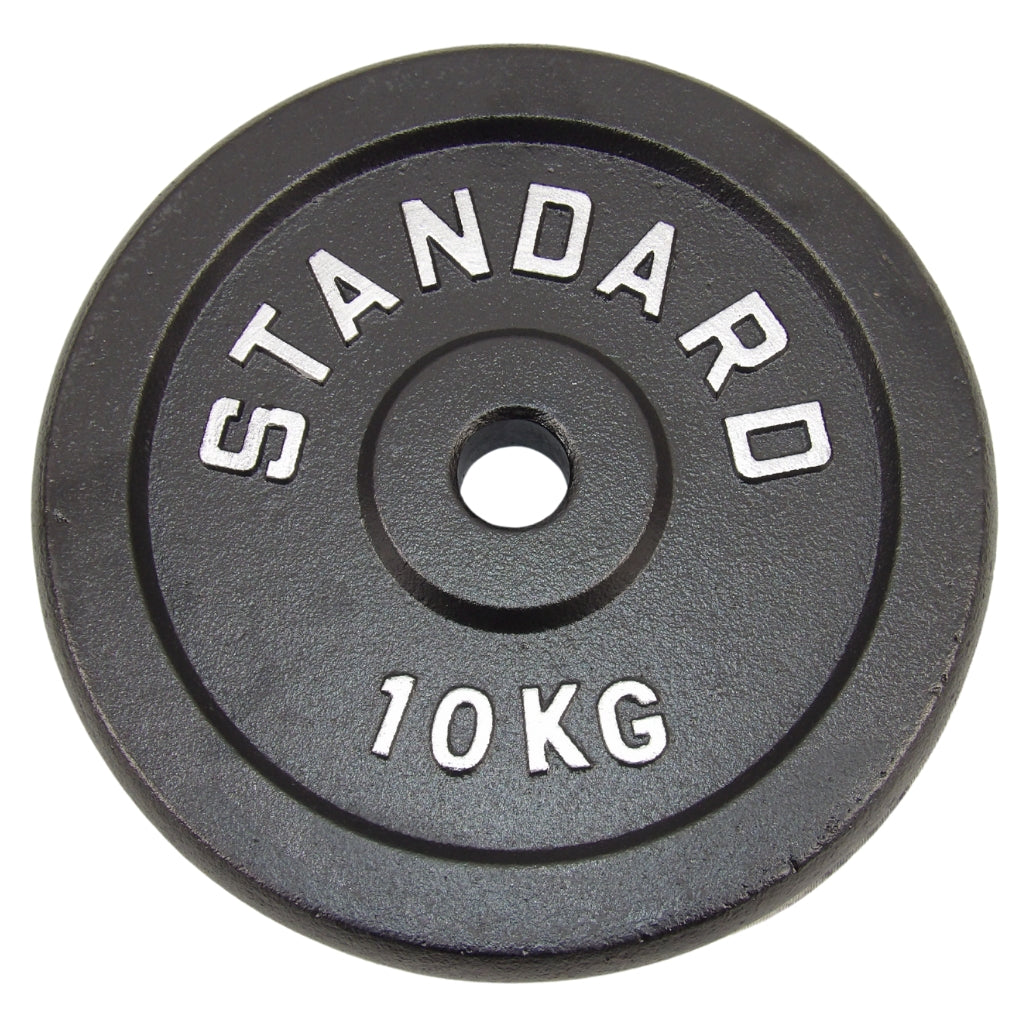 Vægtskive 10 kg, Sort Metal, Ø30 mm - NORDIC POWER