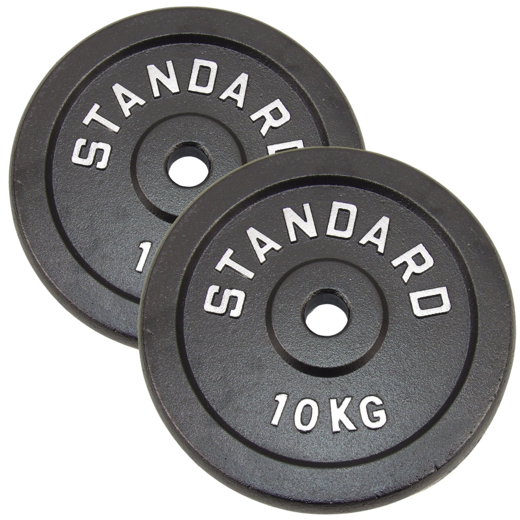 Vægtskive 10 kg, Sort Metal, Ø30 mm - NORDIC POWER
