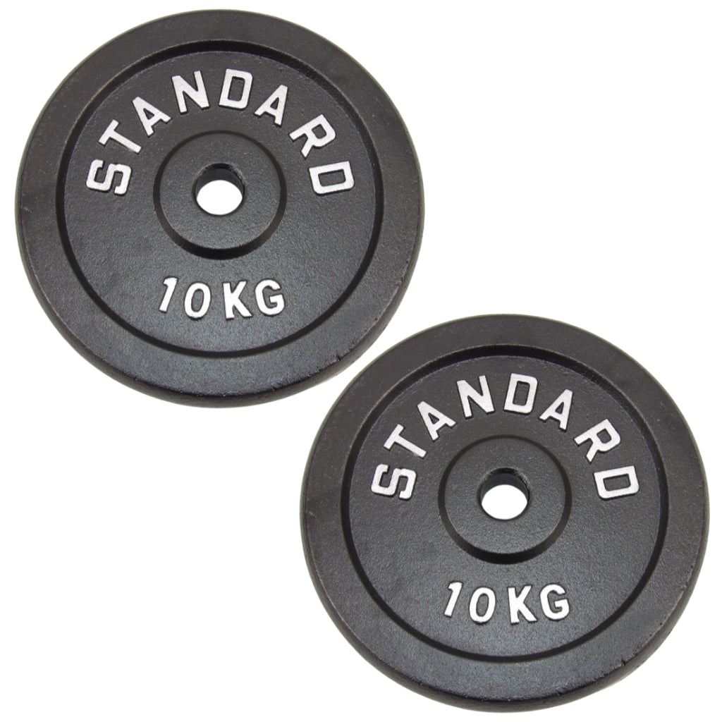 Vægtskive 10 kg, Sort Metal, Ø30 mm - NORDIC POWER