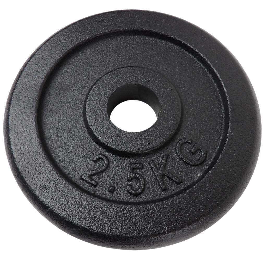 Vægtskivesæt 2 x 2.5 kg. Sort Metal, Ø30 mm - NORDIC POWER