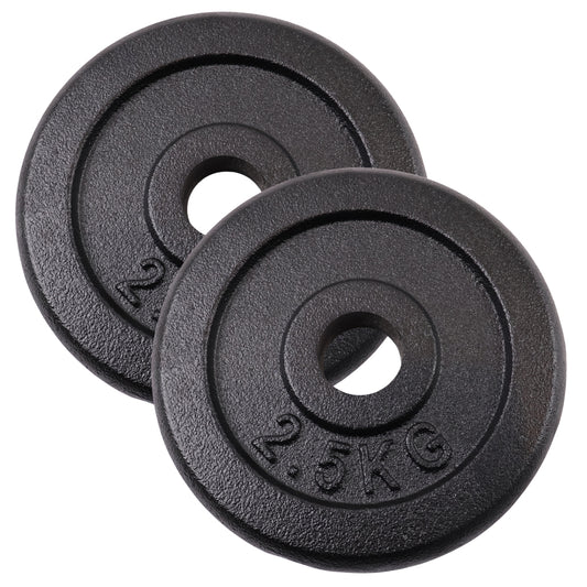 Vægtskivesæt 2 x 2,5 kg, Sort Metal, Ø30 MM - NORDIC POWER - Rest parti