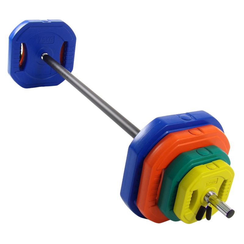 Bodypump Sæt 35 kg. Med Blå 7.5 kg. Skiver - NORDIC POWER - Ø25 mm.