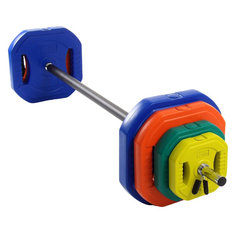 Bodypump Sæt 35 kg. Med Blå 7.5 kg. Skiver - NORDIC POWER - Ø25 mm.