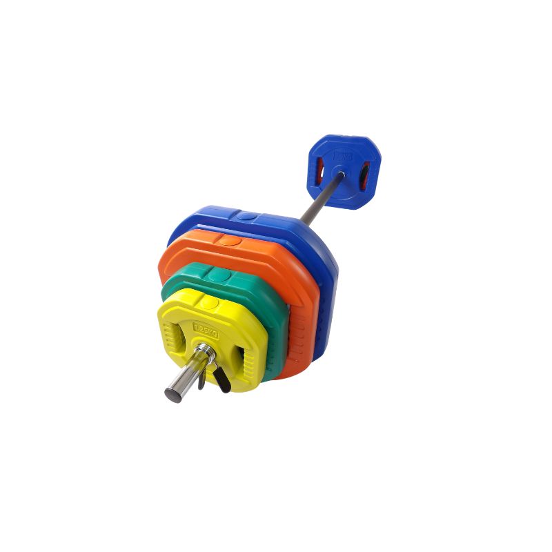 Bodypump Sæt 35 kg. Med Blå 7.5 kg. Skiver - NORDIC POWER - Ø25 mm.