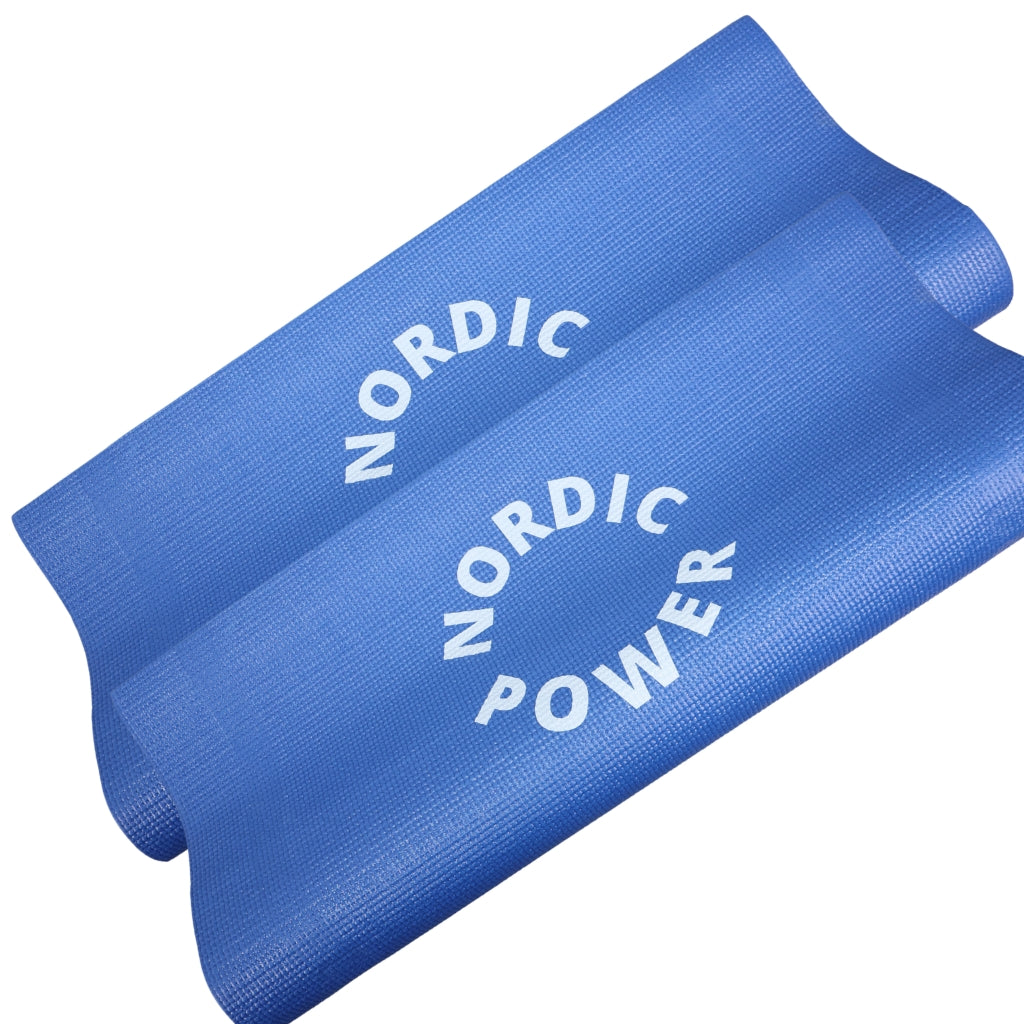 2 Stk. Yogamåtte Blå 3 mm - NORDIC POWER
