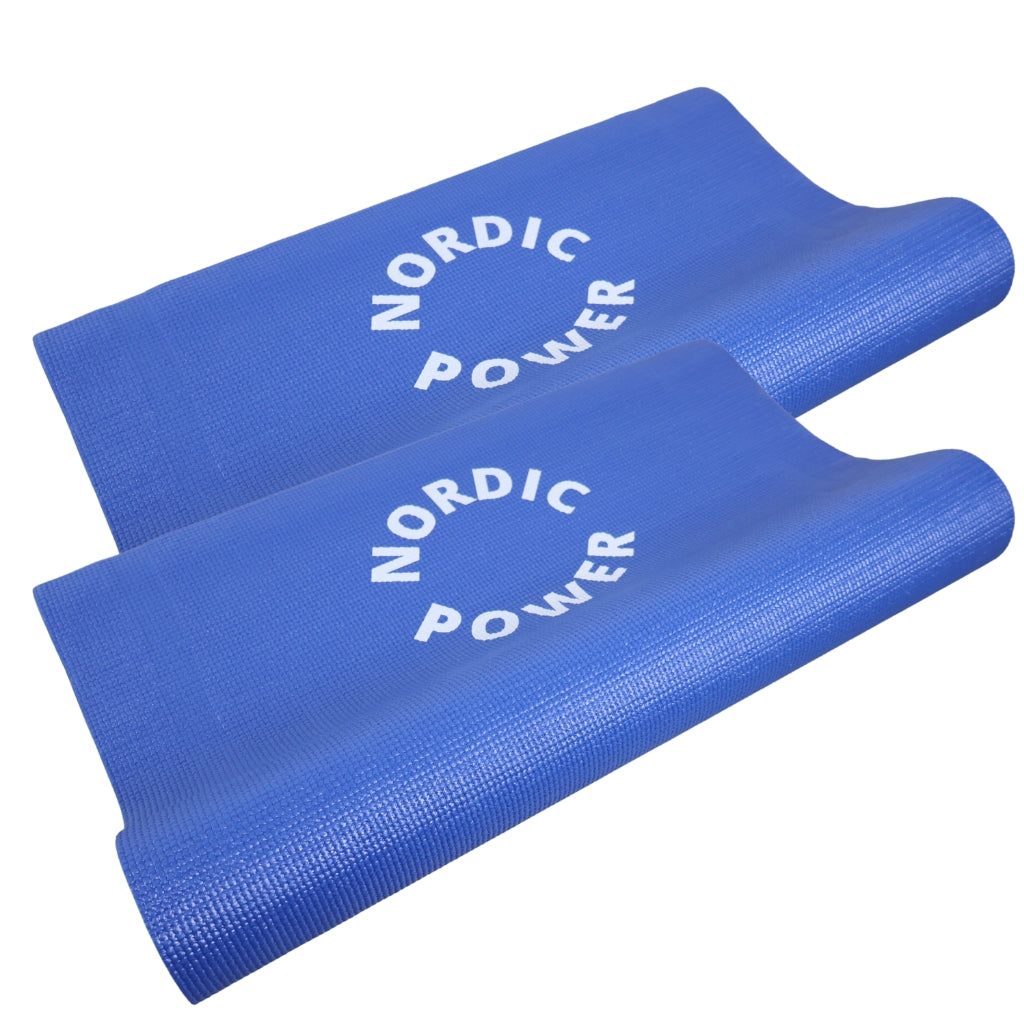 12 Stk. Yogamåtter, Blå 6 mm. NORDIC POWER