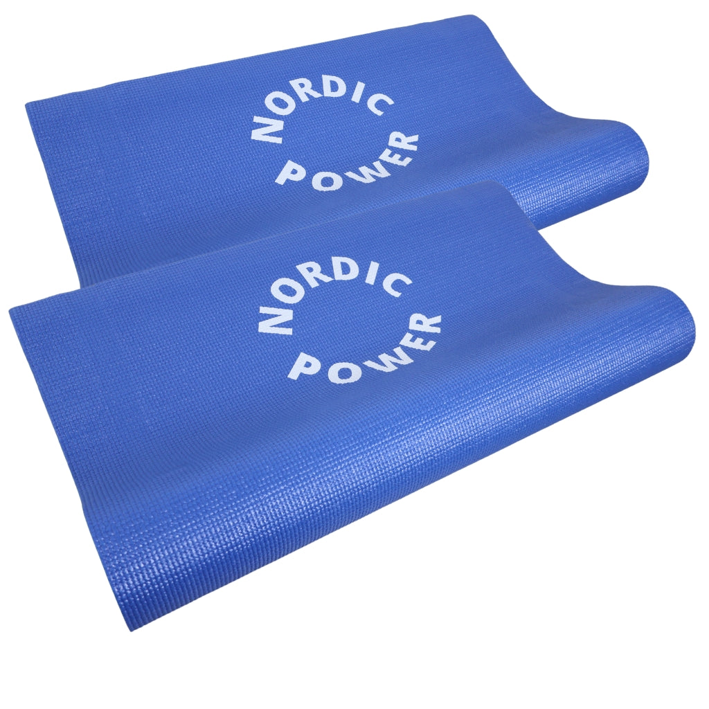 12 Stk. Yogamåtter, Blå 6 mm. NORDIC POWER