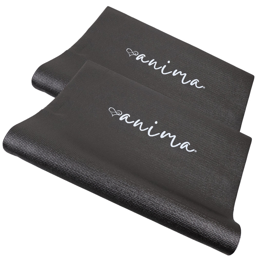 2 Stk. Yogamåtte Sort 3 mm - ANIMA