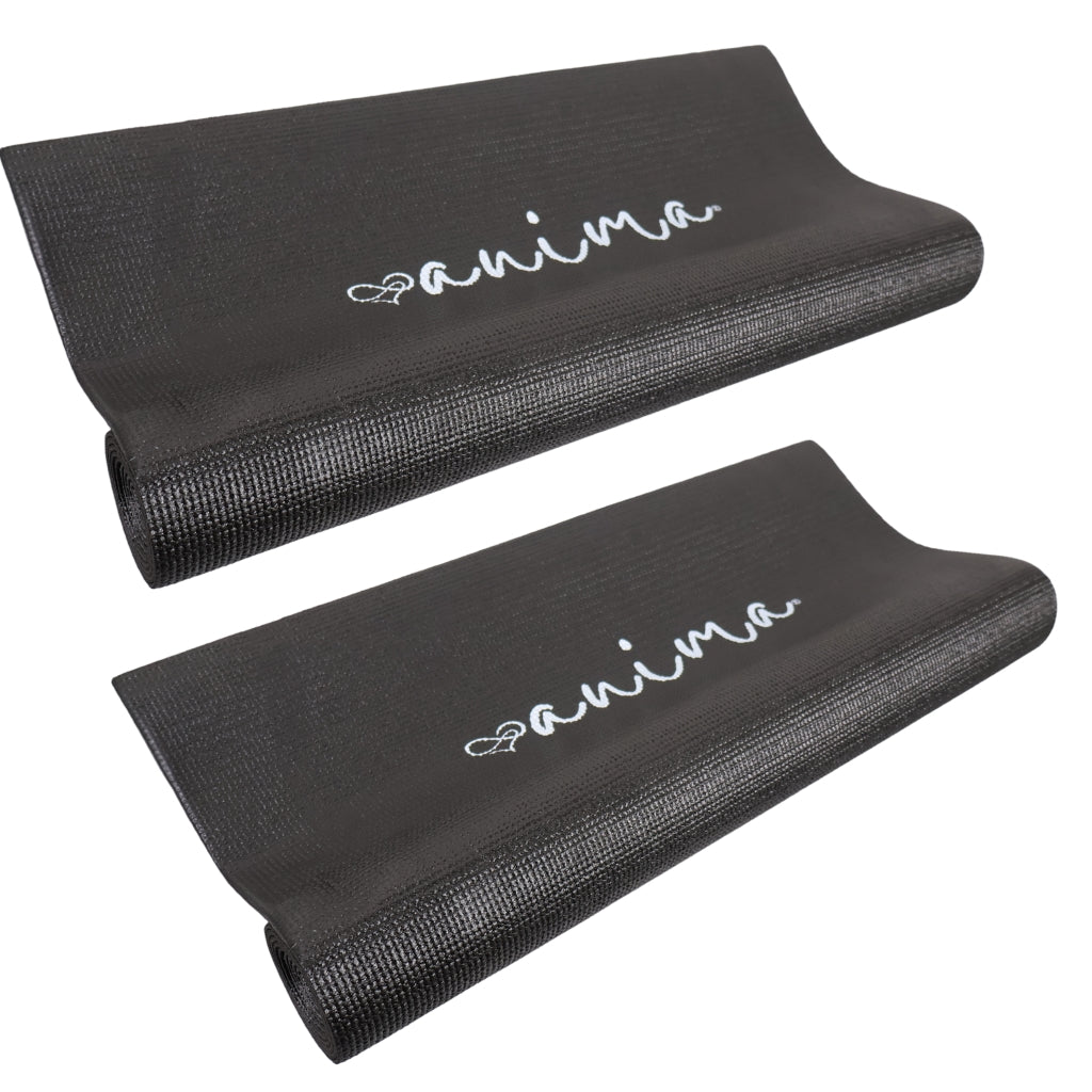 2 Stk. Yogamåtte Sort 3 mm - ANIMA