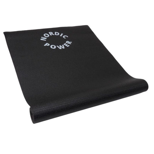 Yogamåtte Sort 6 mm. NORDIC POWER - Skarp pris