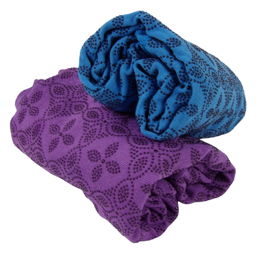 Yogatæppe Lilla, med anti-skrid og pose - ANIMA