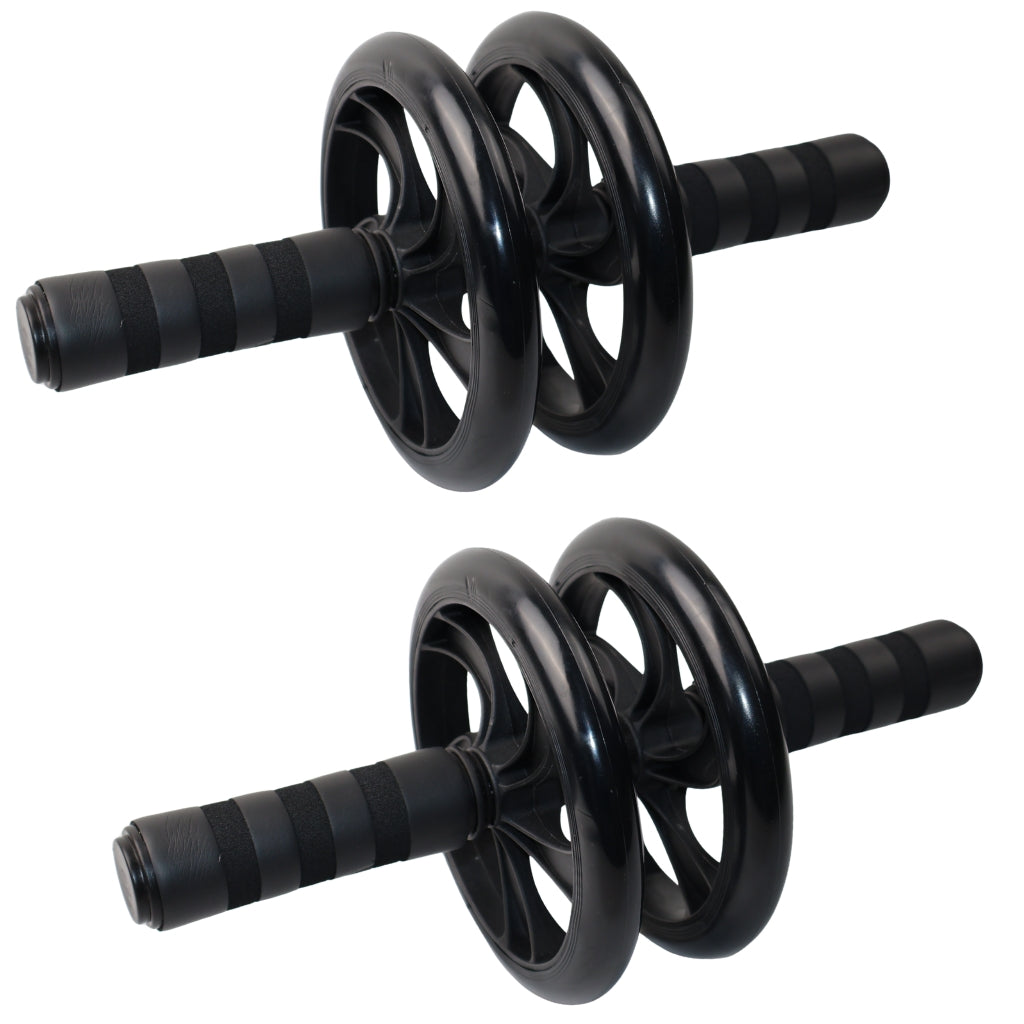 2 Stk. Mavehjul PRO - Ab Wheel med skridsikre greb - NORDIC POWER - Super Deal