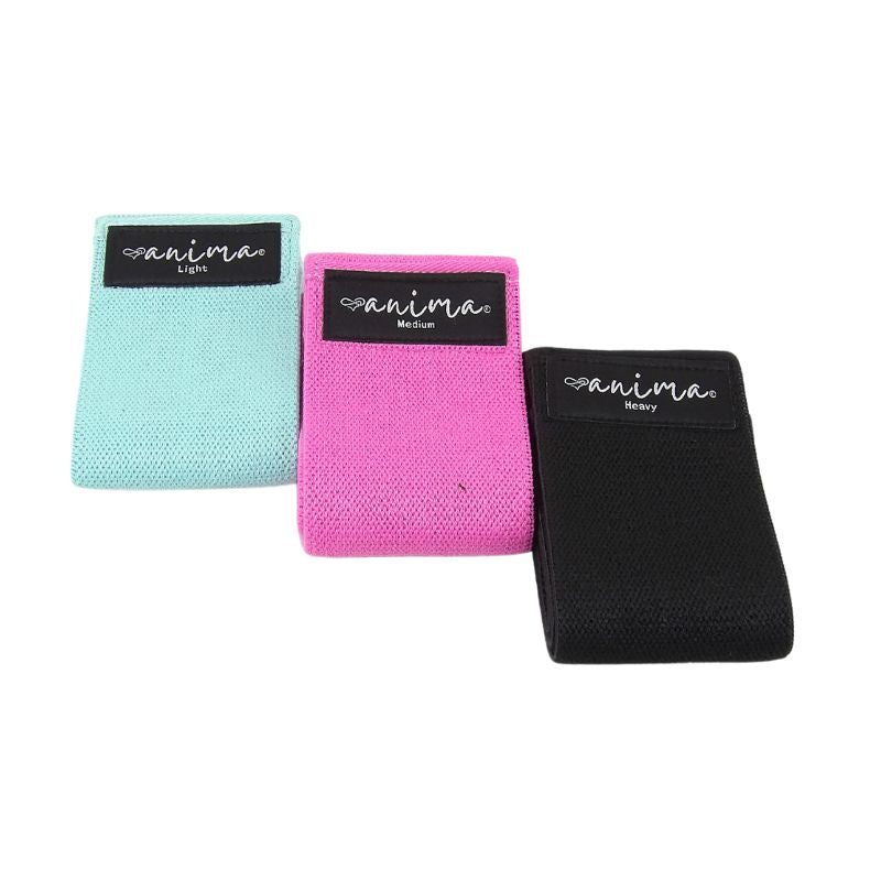 BOOTY BAND 3 PK, SORT, PINK, TURKIS - ANIMA
