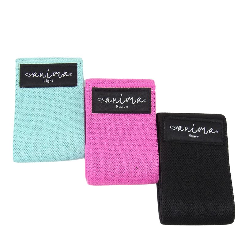 BOOTY BAND 3 PK, SORT, PINK, TURKIS - ANIMA