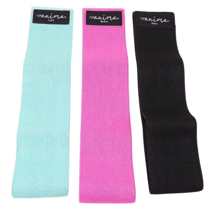 BOOTY BAND 3 PK, SORT, PINK, TURKIS - ANIMA
