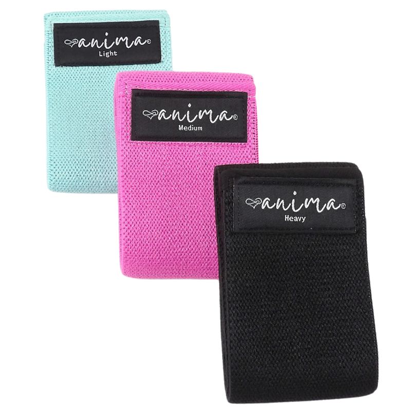 BOOTY BAND 3 PK, SORT, PINK, TURKIS - ANIMA