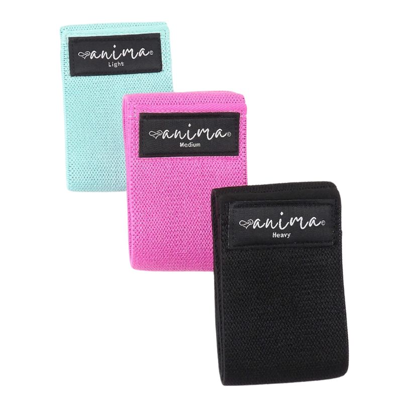 BOOTY BAND 3 PK, SORT, PINK, TURKIS - ANIMA