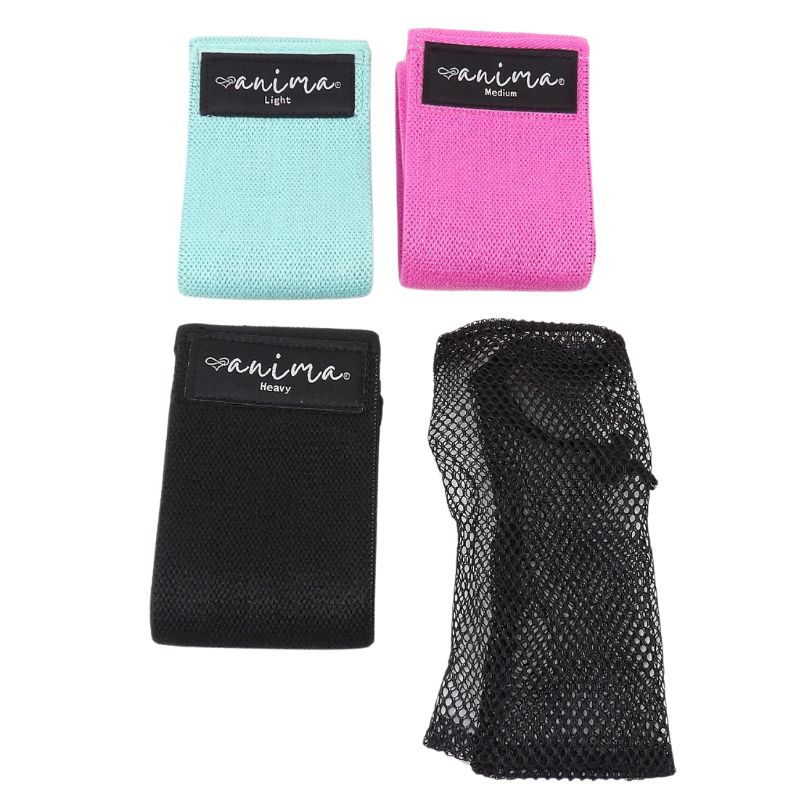 BOOTY BAND 3 PK, SORT, PINK, TURKIS - ANIMA