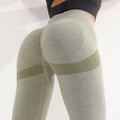 Tights Greyish Green Højtaljede Med Scrunch Butt Line Medium - ANIMA