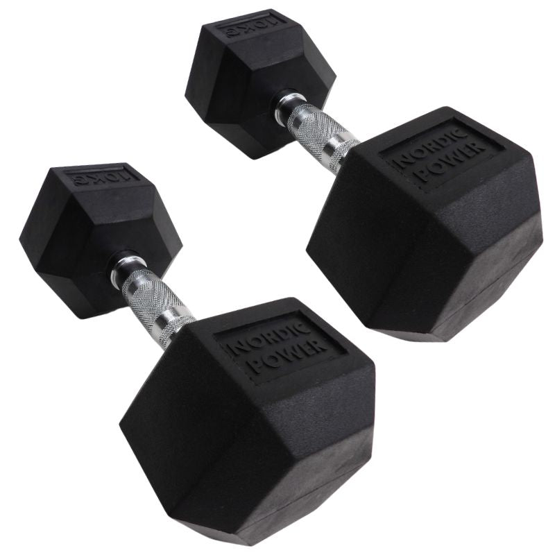 Lynhurtig Levering På Hexagon Håndvægt 10 Kg. Fra NORDIC POWER