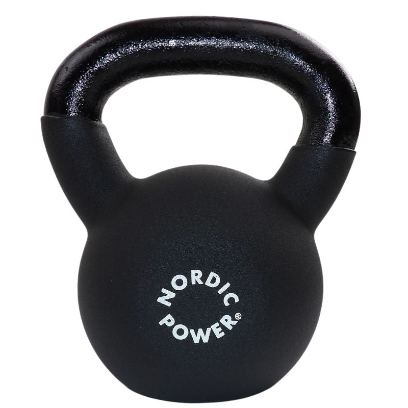 Kettlebell 14 Kg. Sort Støbejern og Neopren - NORDIC POWER - DEMO