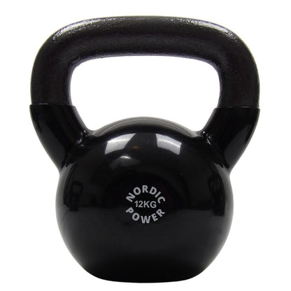 12 Kg. Sort Kettlebell I Støbejern, Fra NORDIC POWER - Køb Billigst Her - Maxis.dk
