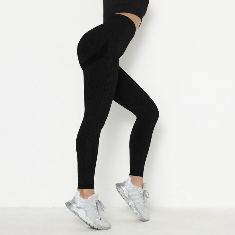 Tights Sorte Højtaljede Med Scrunch Butt Line Medium - ANIMA