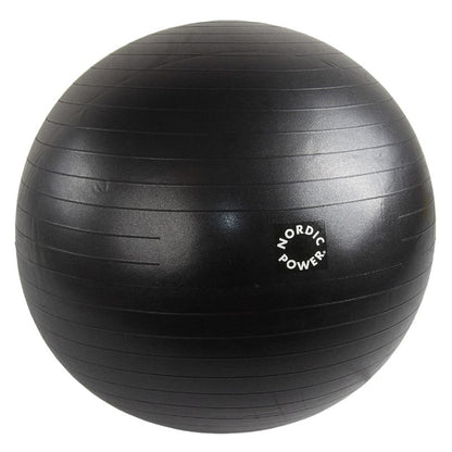 Træningsbold 75 cm, Sort - NORDIC POWER