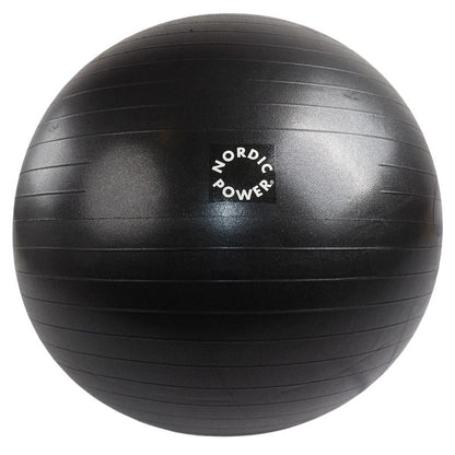 Træningsbold 75 cm, Sort - NORDIC POWER